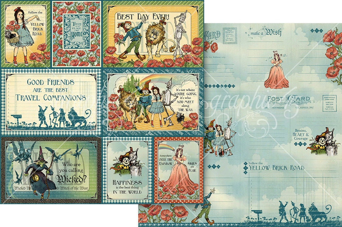 Graphic 45 Wonder Of OZ Double-Sided Cardstock 12"X12"