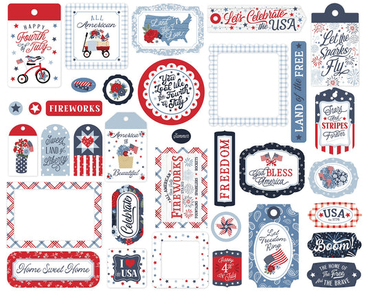 Echo Park - All American Paper - Tags and Frames