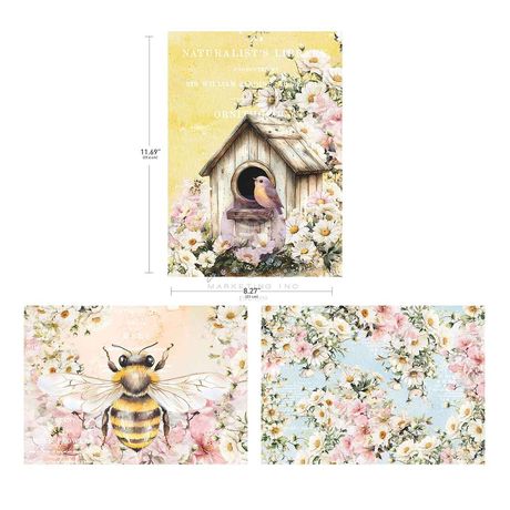 A4 - WILDFLOWER DECOUPAGE by PRIMA MARKETING INC