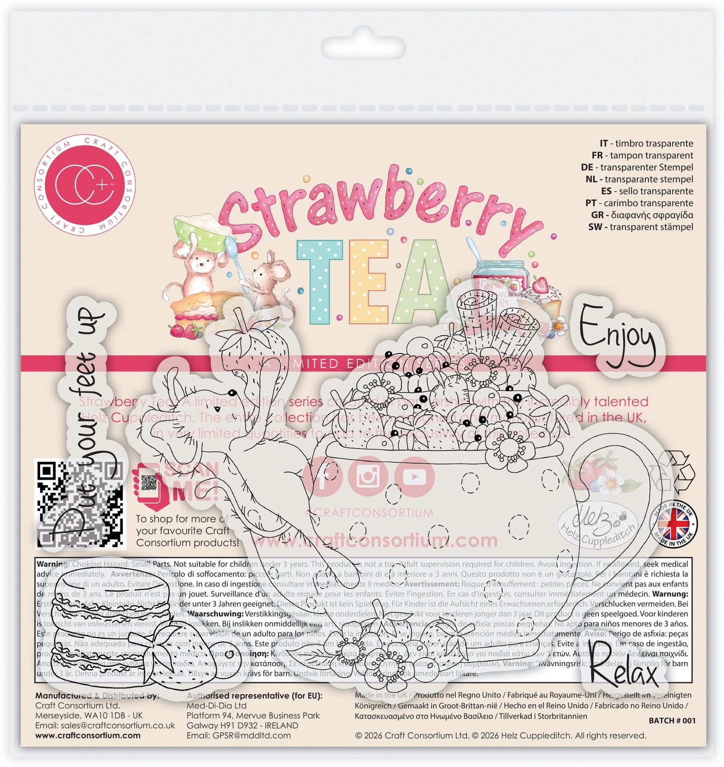 RELAX - STAMP SET by CRAFT CONSORTIUM LTD