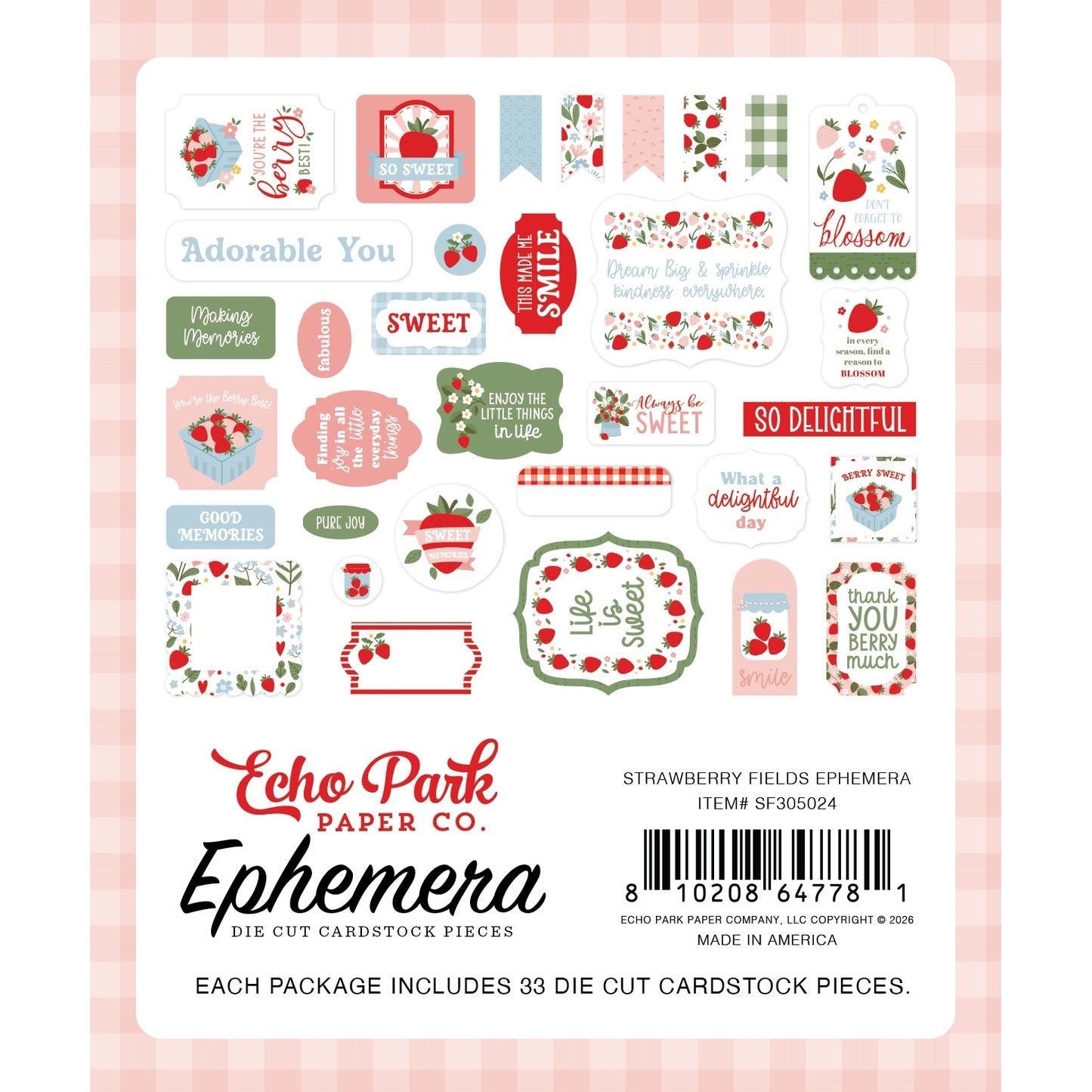 Carta Bella - Strawberry Fields - Ephemera