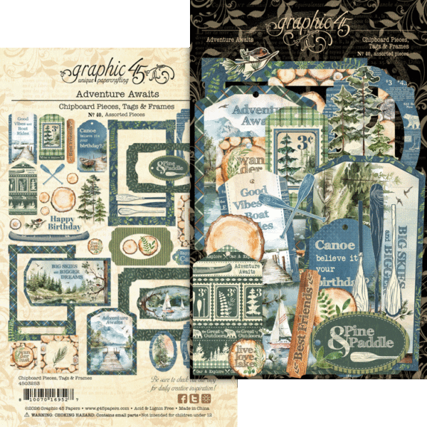 Graphic 45 - Adventure Awaits - Tags and Frames