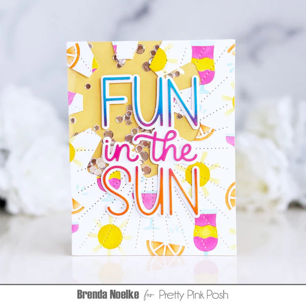 Pretty Pink Posh - Fun In The Sun Shadow Box Die Set