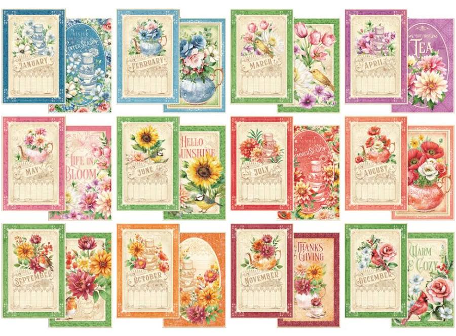Graphic 45 - Season To Celebrate Ephemera Calendar Cards