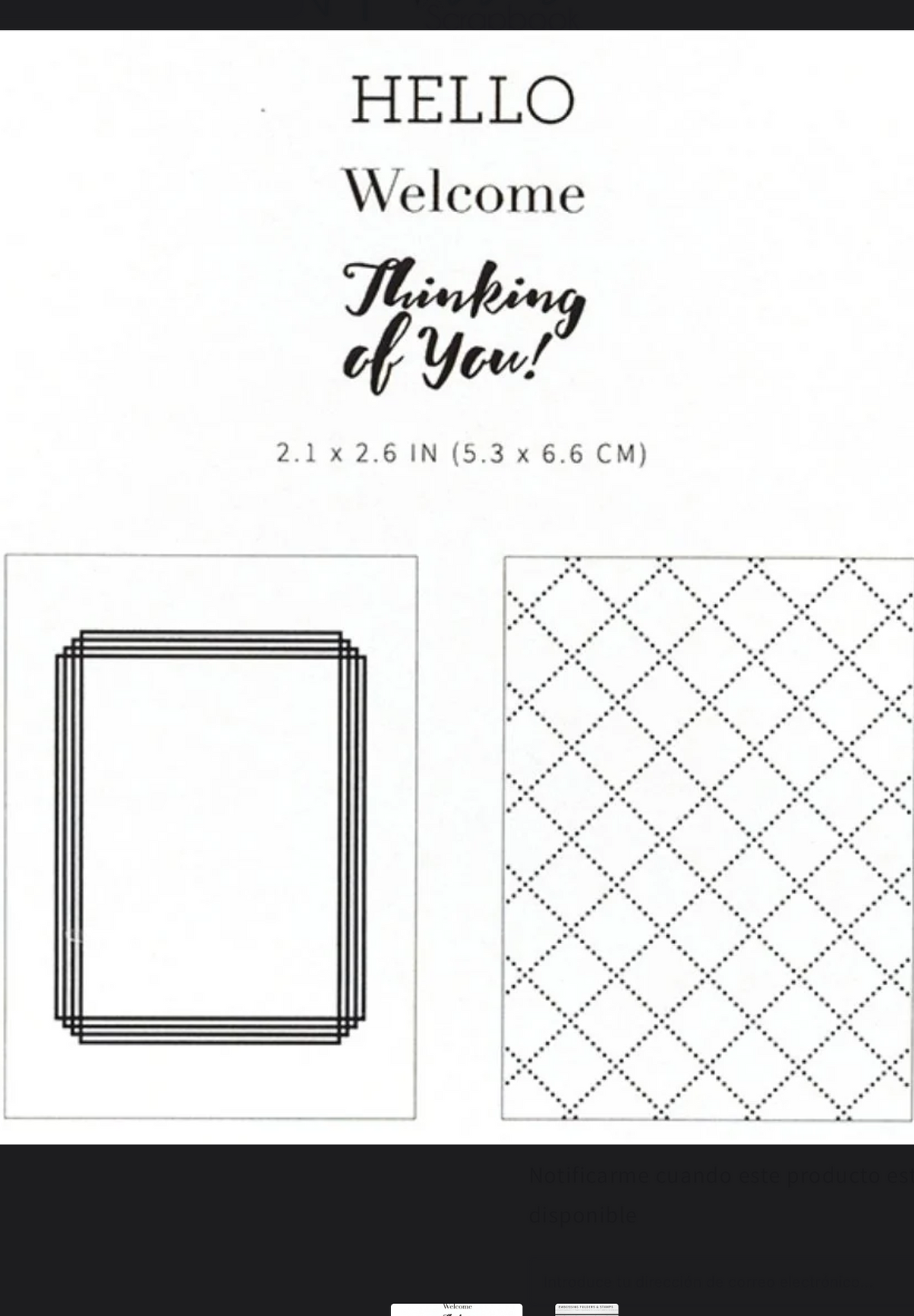 American Crafts Embossing Folders and Stamps Set Welcome