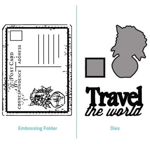 Ultimate Crafts - Embossing Folder & Dies 2 in 1 set - Travel the World