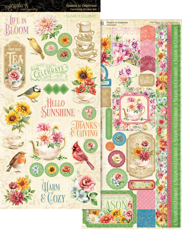 Graphic 45 - Season To Celebrate Cardstock Stickers