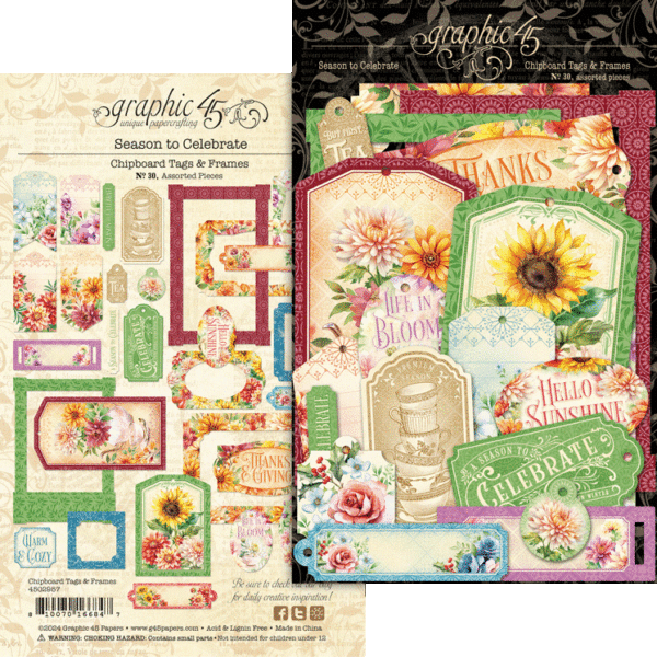 Graphic 45 - Season To Celebrate - Tags & Frames