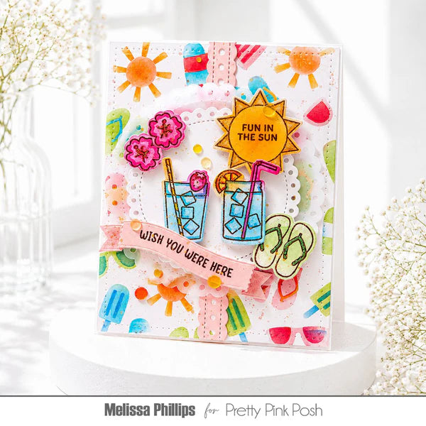 Pretty Pink Posh - Summer Sips Coordinating Die Set