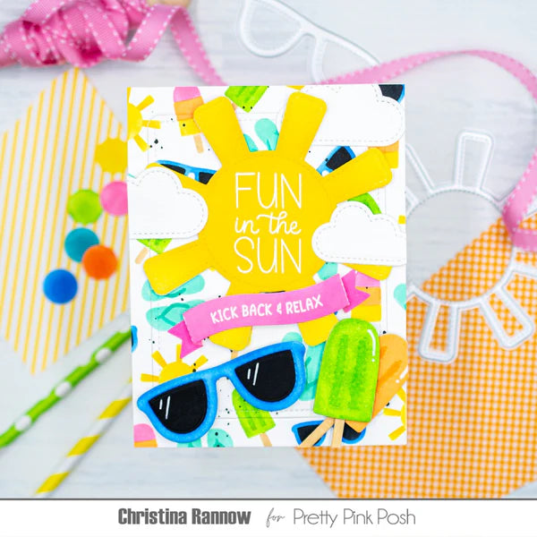 Pretty Pink Posh - Layered Stencils - Summer Fun