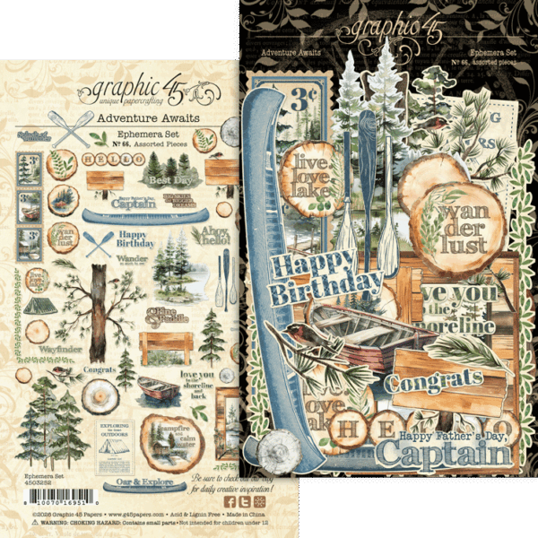 Graphic 45 - Adventure Awaits - Ephemera