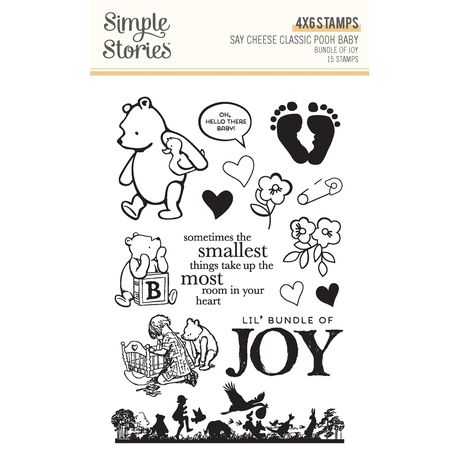 Simple Stories Classic Pooh Baby Photopolymer Stamps - Bundle Of Joy