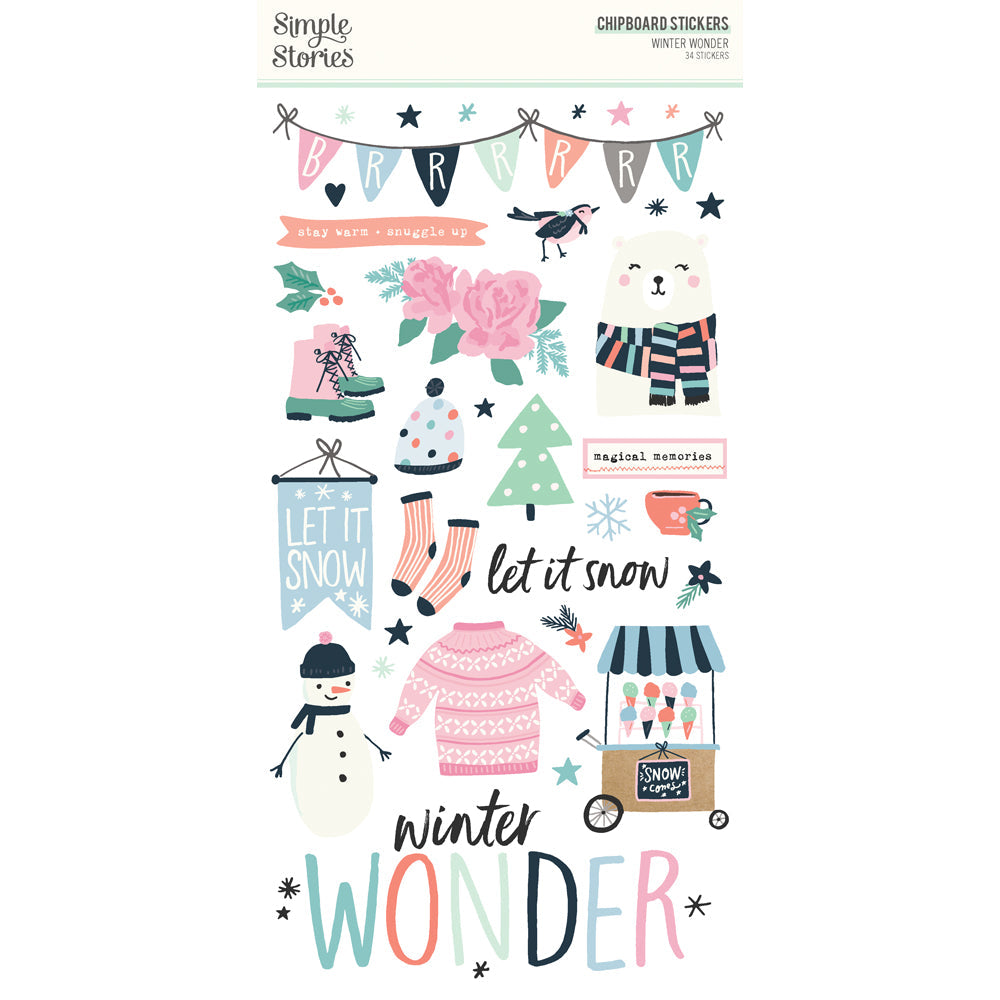 Simple Stories - Winter Wonderland - Chipboard Stickers