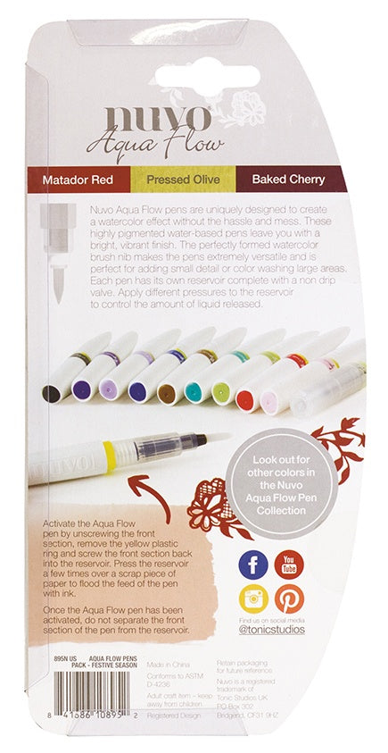 Nuvo - Aqua Flow Pens - Festive Season