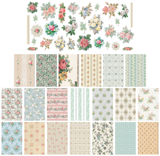 Tim Holtz - Idea-ology- Worn Wallpaper Scraps
