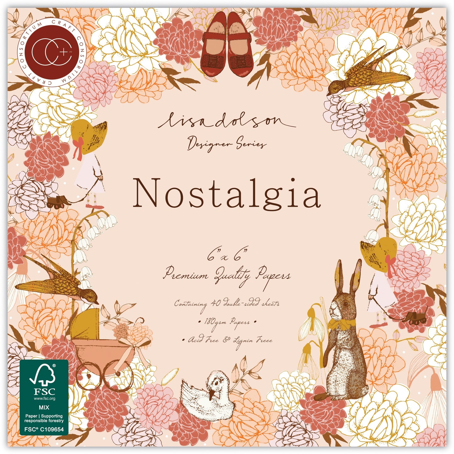 6X6 PAD - NOSTALGIA PAPER by CRAFT CONSORTIUM LTD