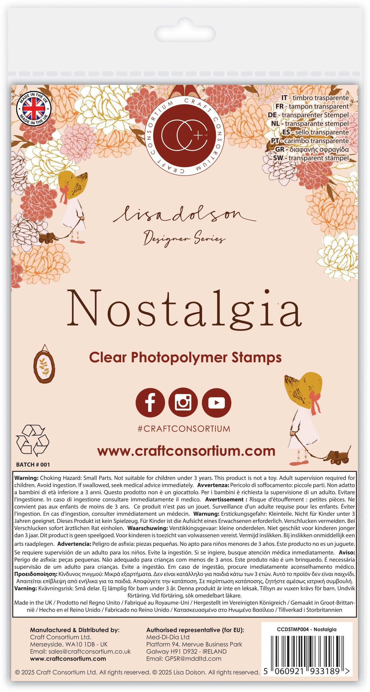 PHOTOPLYMR-NOSTALGIA STAMPS by CRAFT CONSORTIUM LTD