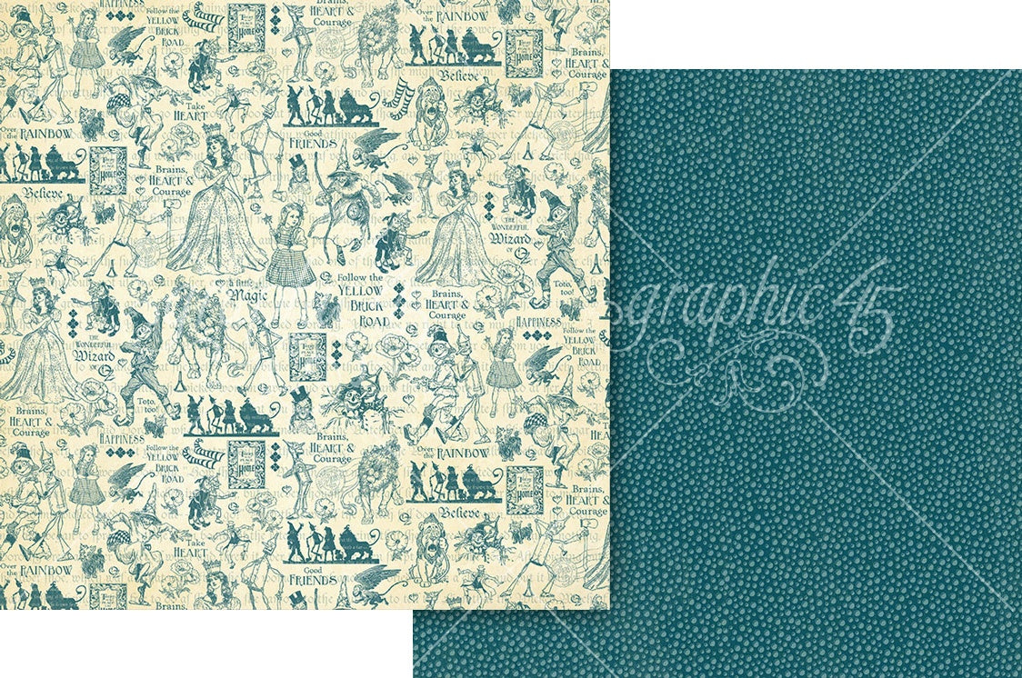 Graphic 45 Wonder Of OZ Double-Sided Cardstock 12"X12" (Brain's)