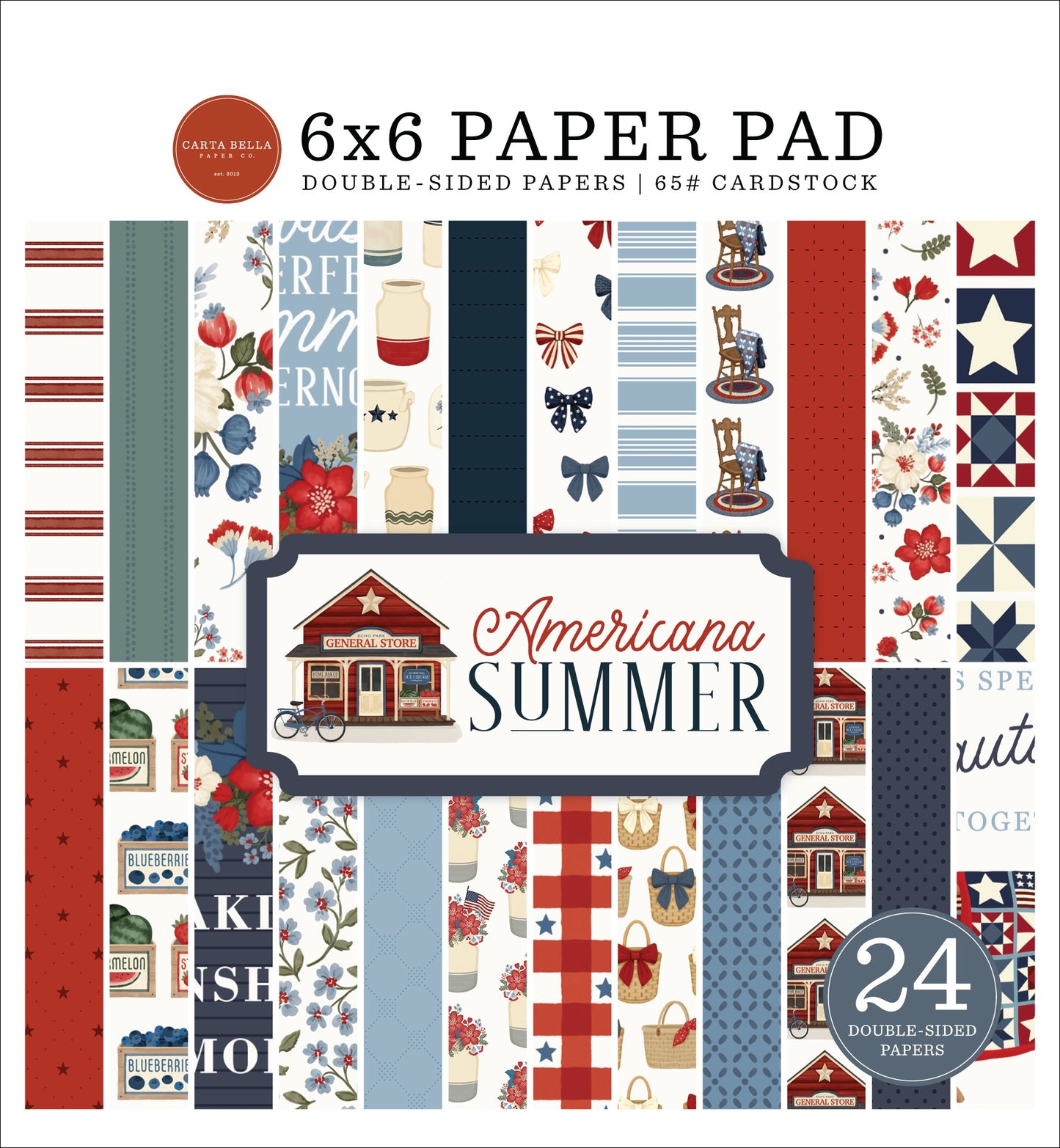 Carta Bella - Americana Summer - 6x6 Paper Pad