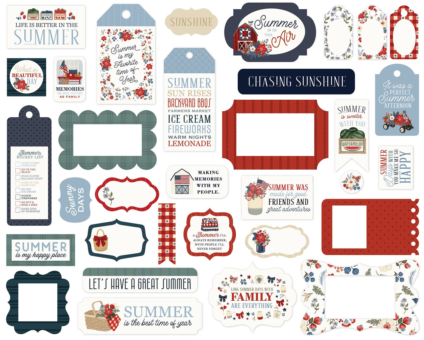 Carta Bella - Americana Summer - Tags and Frames