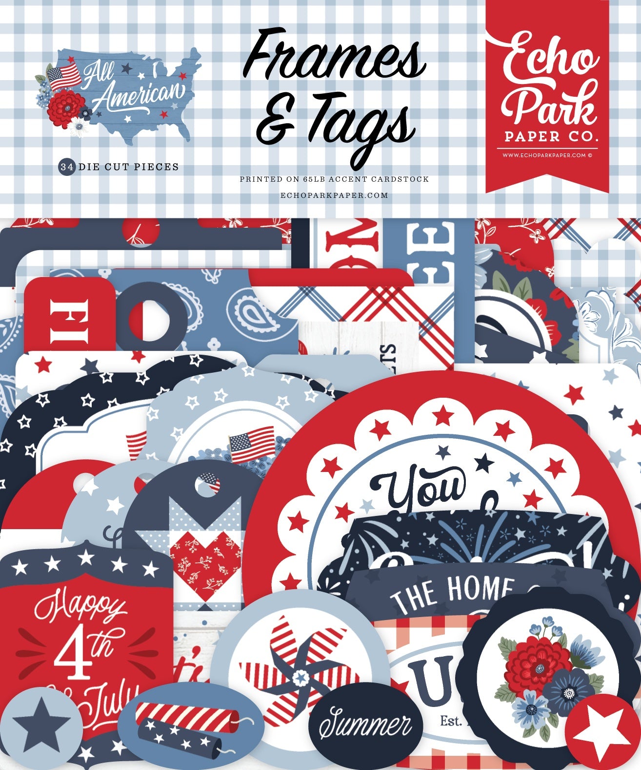 Echo Park - All American Paper - Tags and Frames