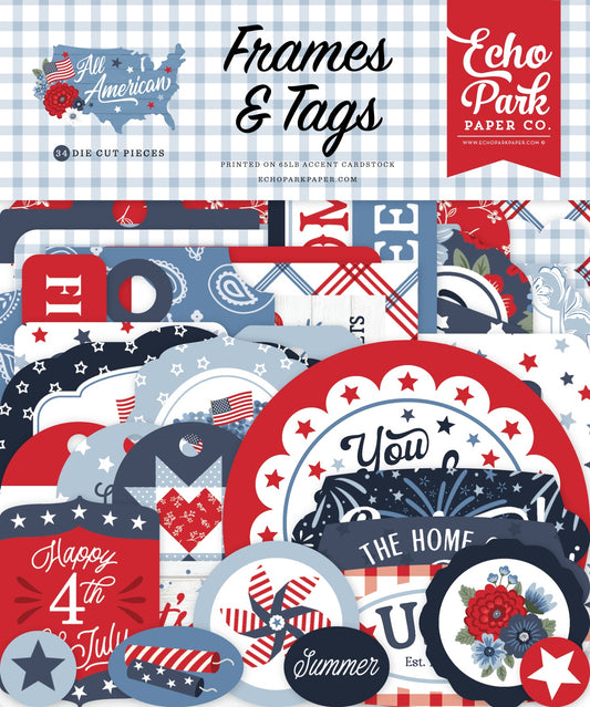 Echo Park - All American Paper - Tags and Frames