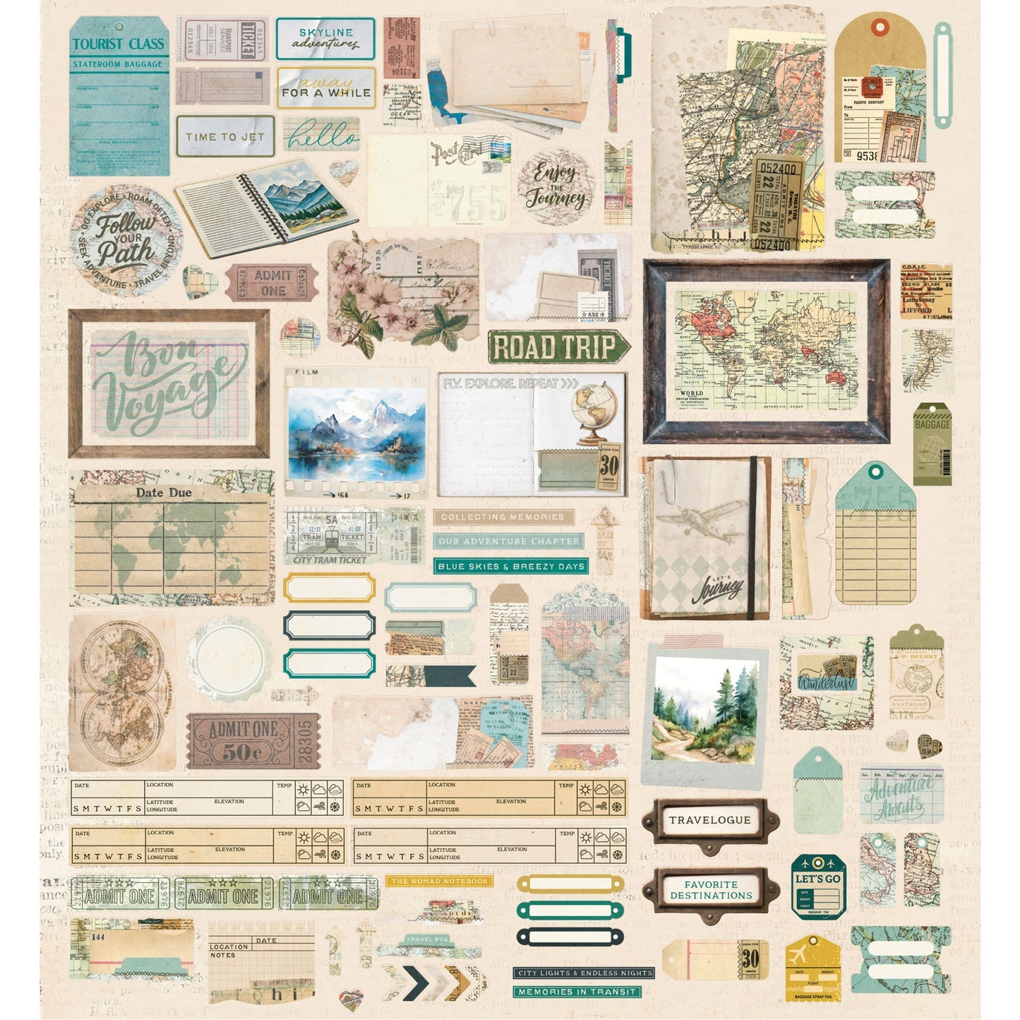 49 & Market- Travel Diaries - Die Cuts