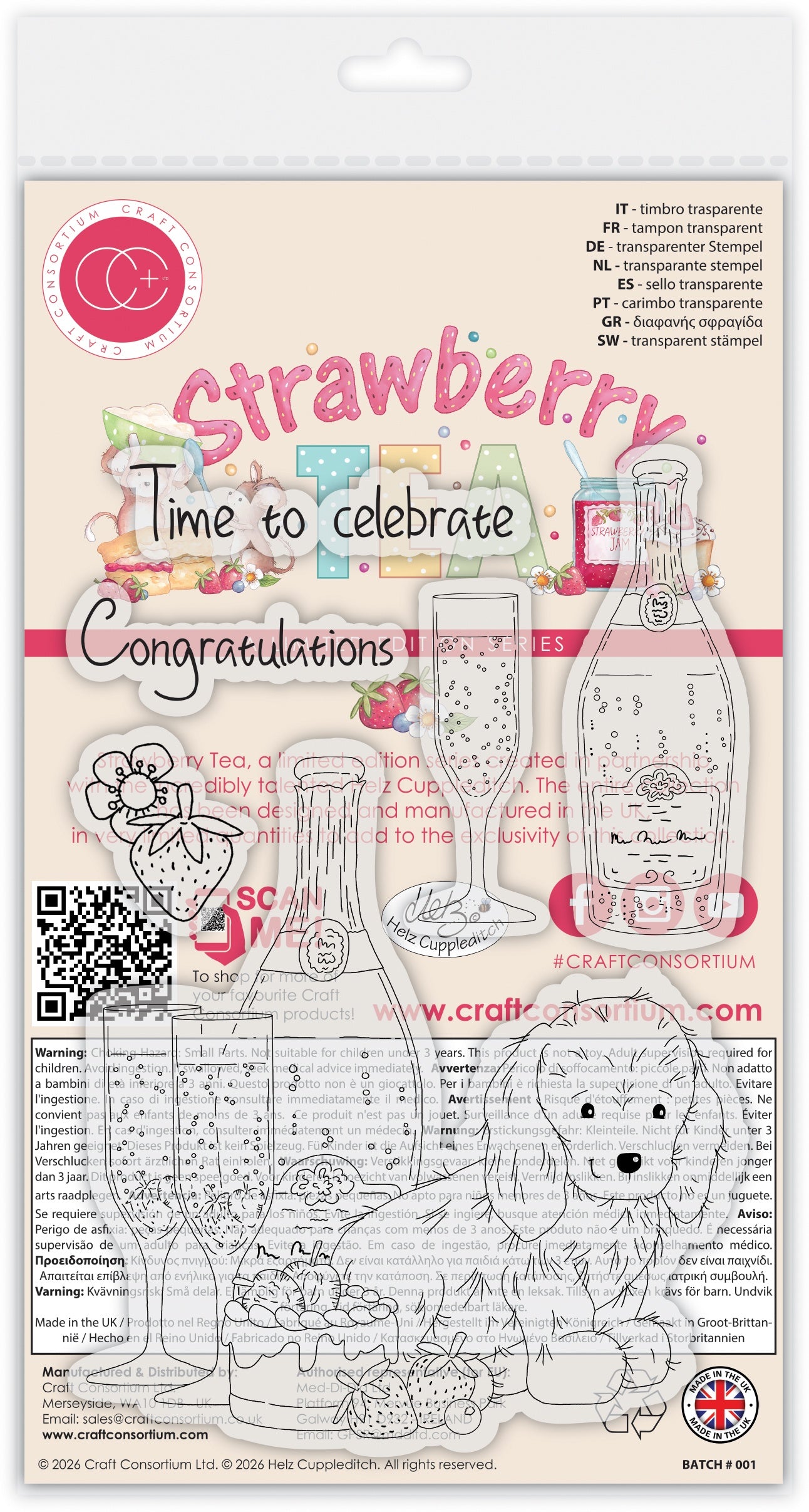 CELEBRATE - STAMP SET by CRAFT CONSORTIUM LTD