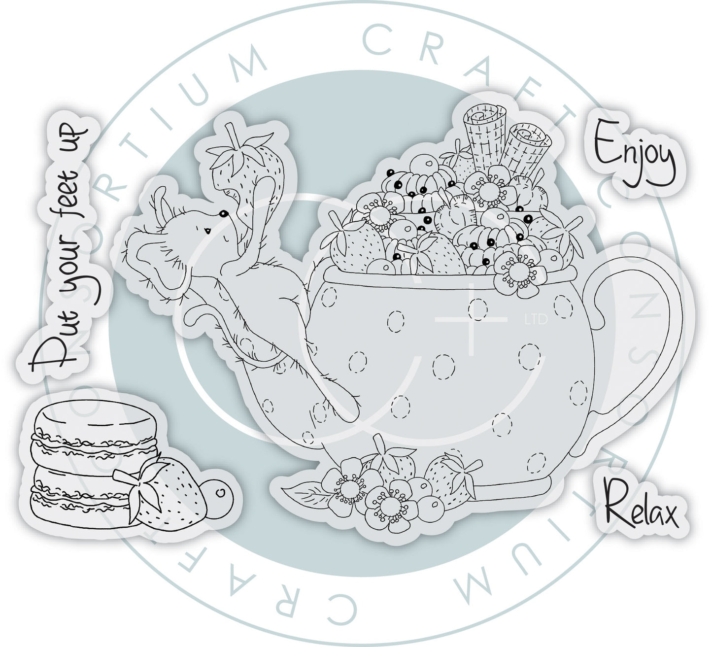 RELAX - STAMP SET by CRAFT CONSORTIUM LTD