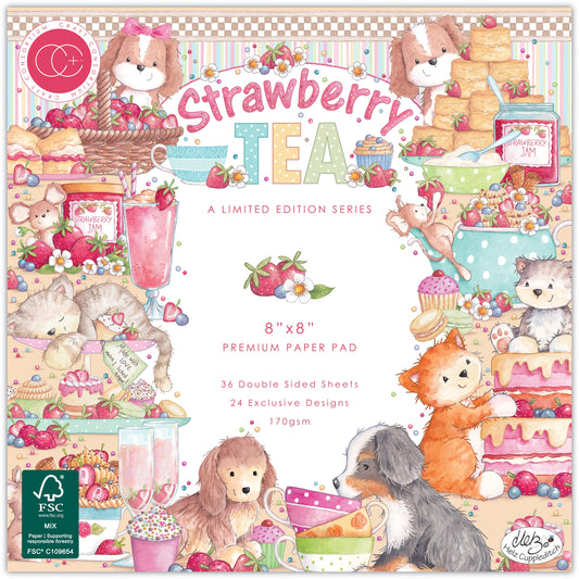 STRAWBERRY-PAPER PAD 8X8 by CRAFT CONSORTIUM LTD