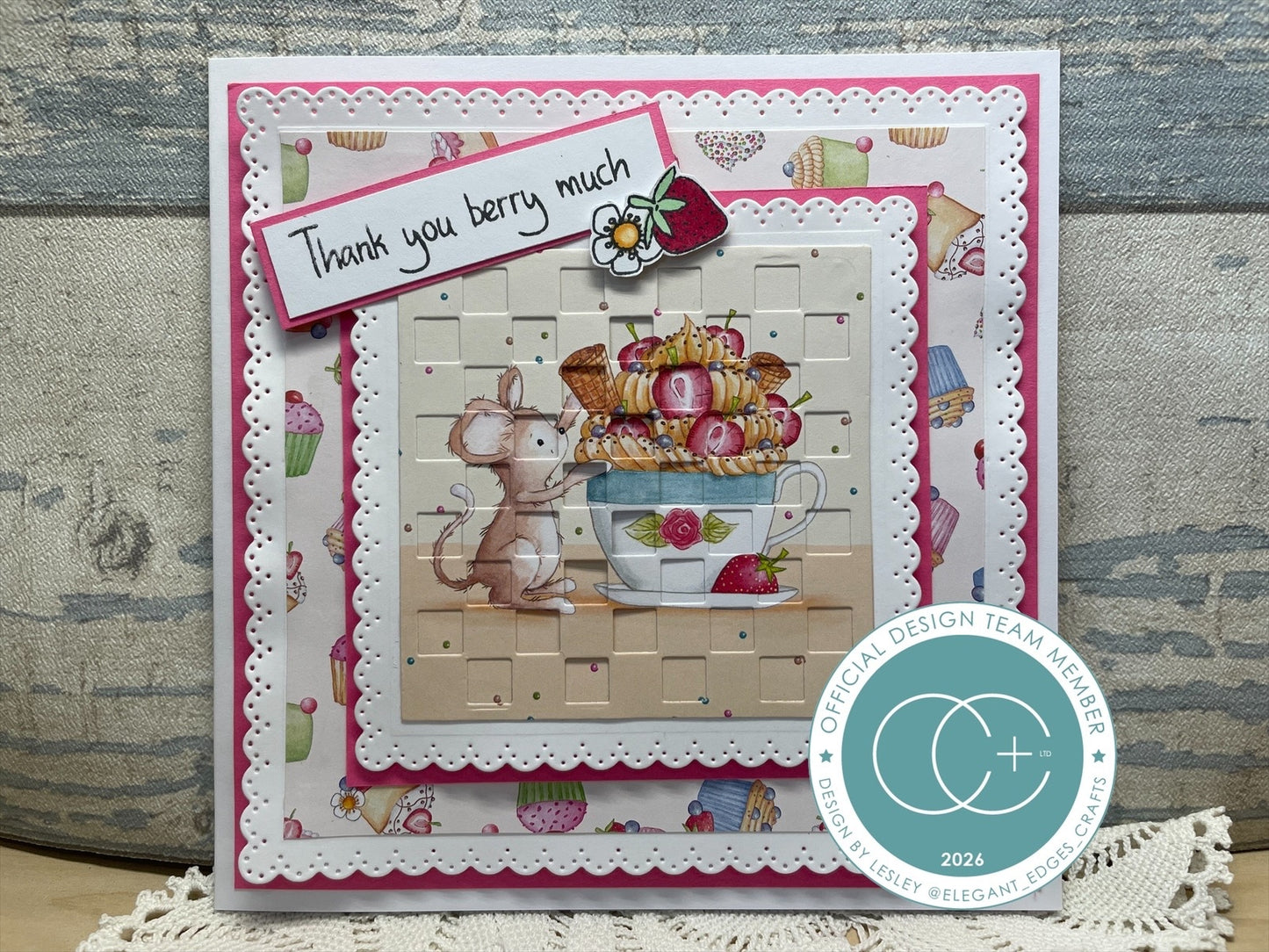 STRAWBERRY-PAPER PAD 8X8 by CRAFT CONSORTIUM LTD