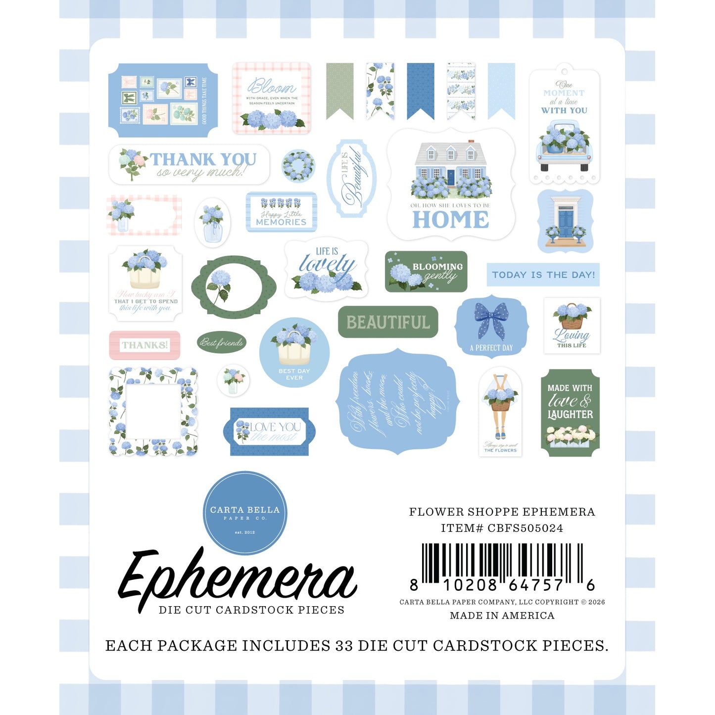 Carta Belle - Flower Shoppe - Ephemera
