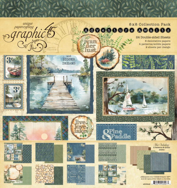 Graphic 45 - Adventure Awaits - 8x8 Paper Pad