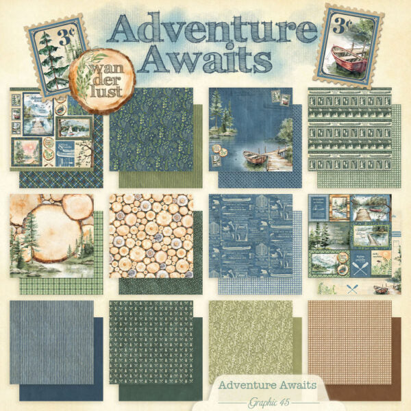 Graphic 45 - Adventure Awaits - 8x8 Paper Pad