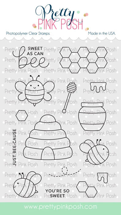 Pretty Pink Posh - Bee Additions Stamp Set