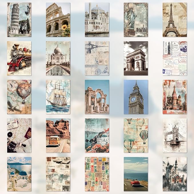 Ephemera Book- Travel Around The World 57 Sheets