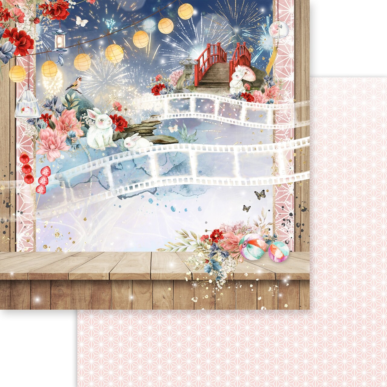 Asuka Studio Double-Sided Paper Pack 8"X8" 18/Pkg-Moon Bunny Celebration