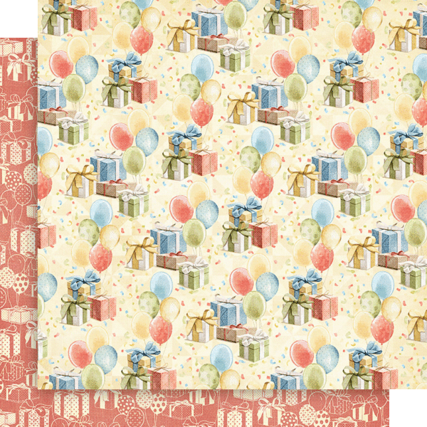 Graphic 45 - Celebrate With Me - 12x12 Sheet