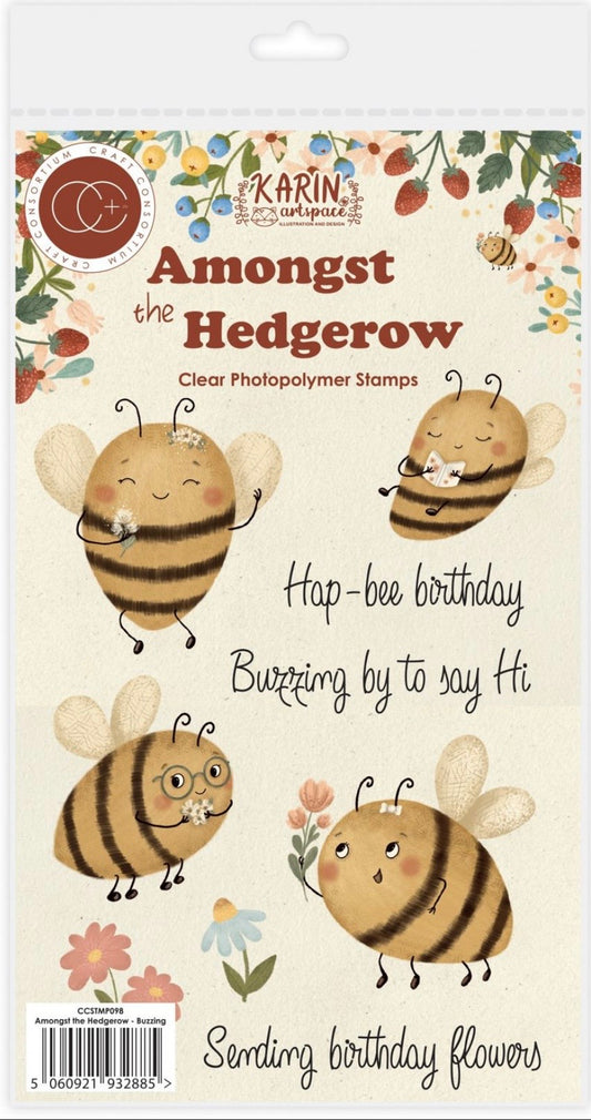 Craft Consortium Photopolymer Clear Stamp Set - Buzzing