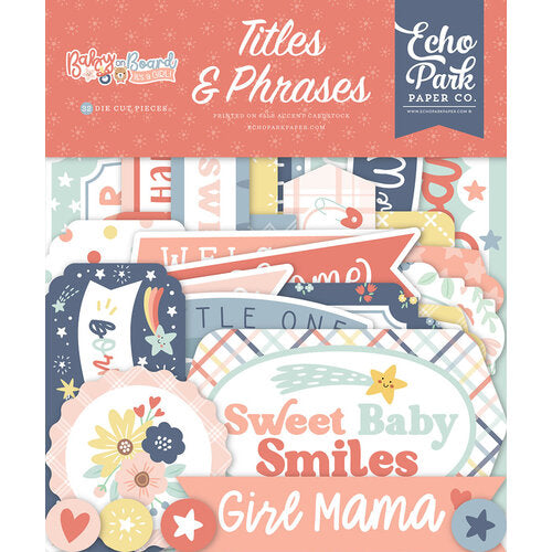 Echo Park - Baby On Board Its a Girl - Titles & Phrases