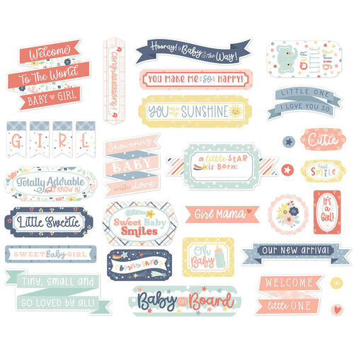 Echo Park - Baby On Board Its a Girl - Titles & Phrases