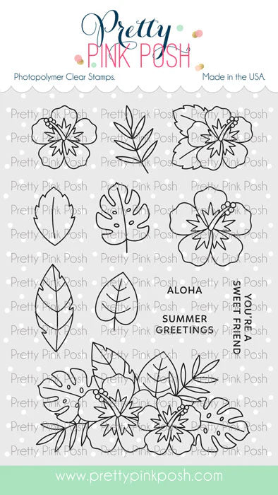 Pretty Pink Posh - Happy Hibiscus Stamp Set