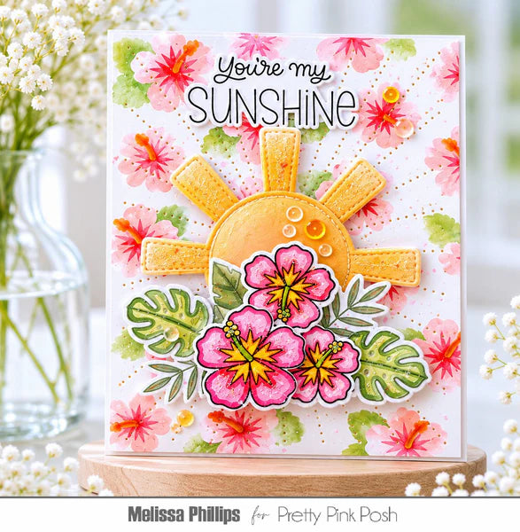 Pretty Pink Posh - Happy Hibiscus Stamp Set