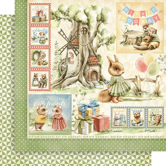 Graphic 45 - Hip Hip Hooray - 12x12 Sheet