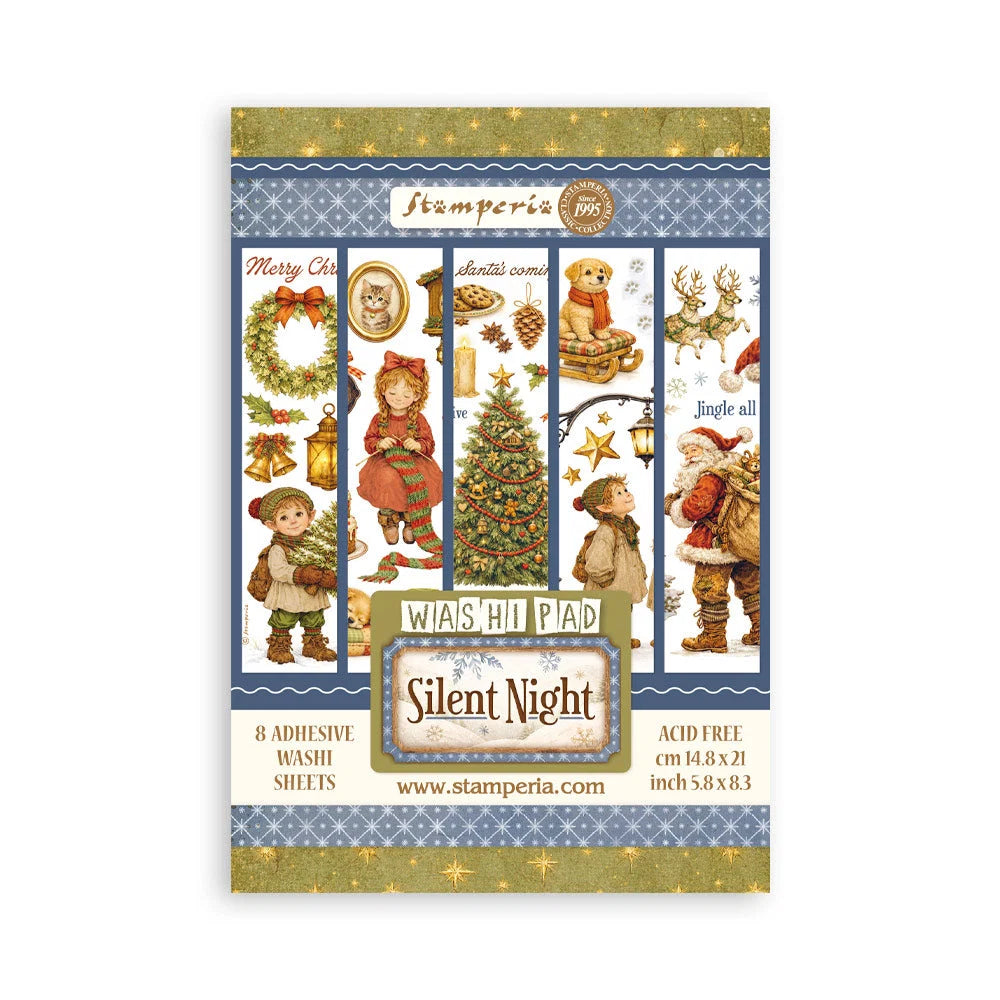 Stamperia - Printed Washi Pad 8 Sheets - Silent Night