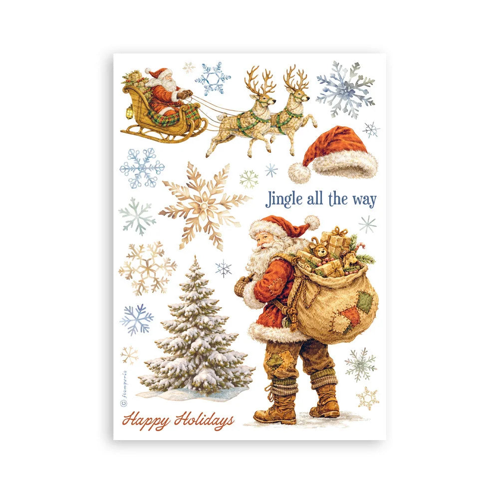 Stamperia - Printed Washi Pad 8 Sheets - Silent Night