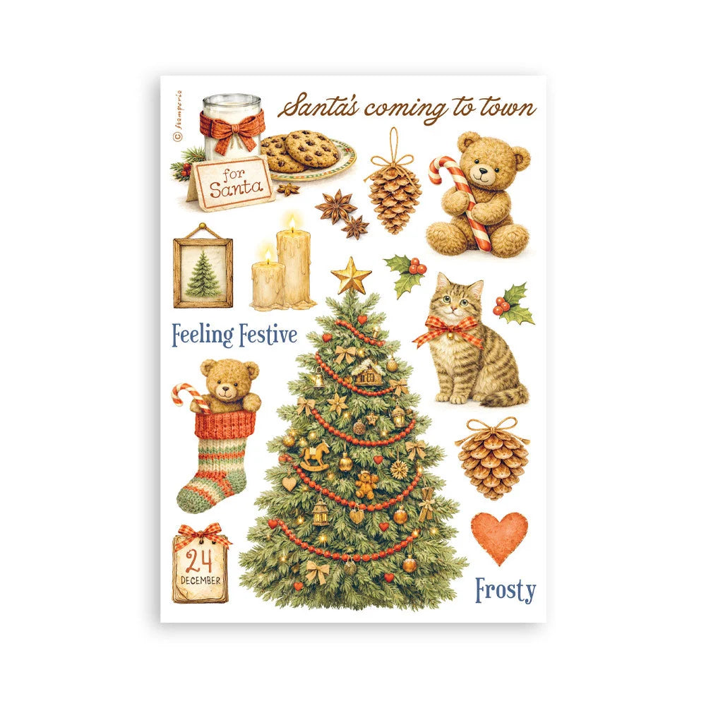 Stamperia - Printed Washi Pad 8 Sheets - Silent Night