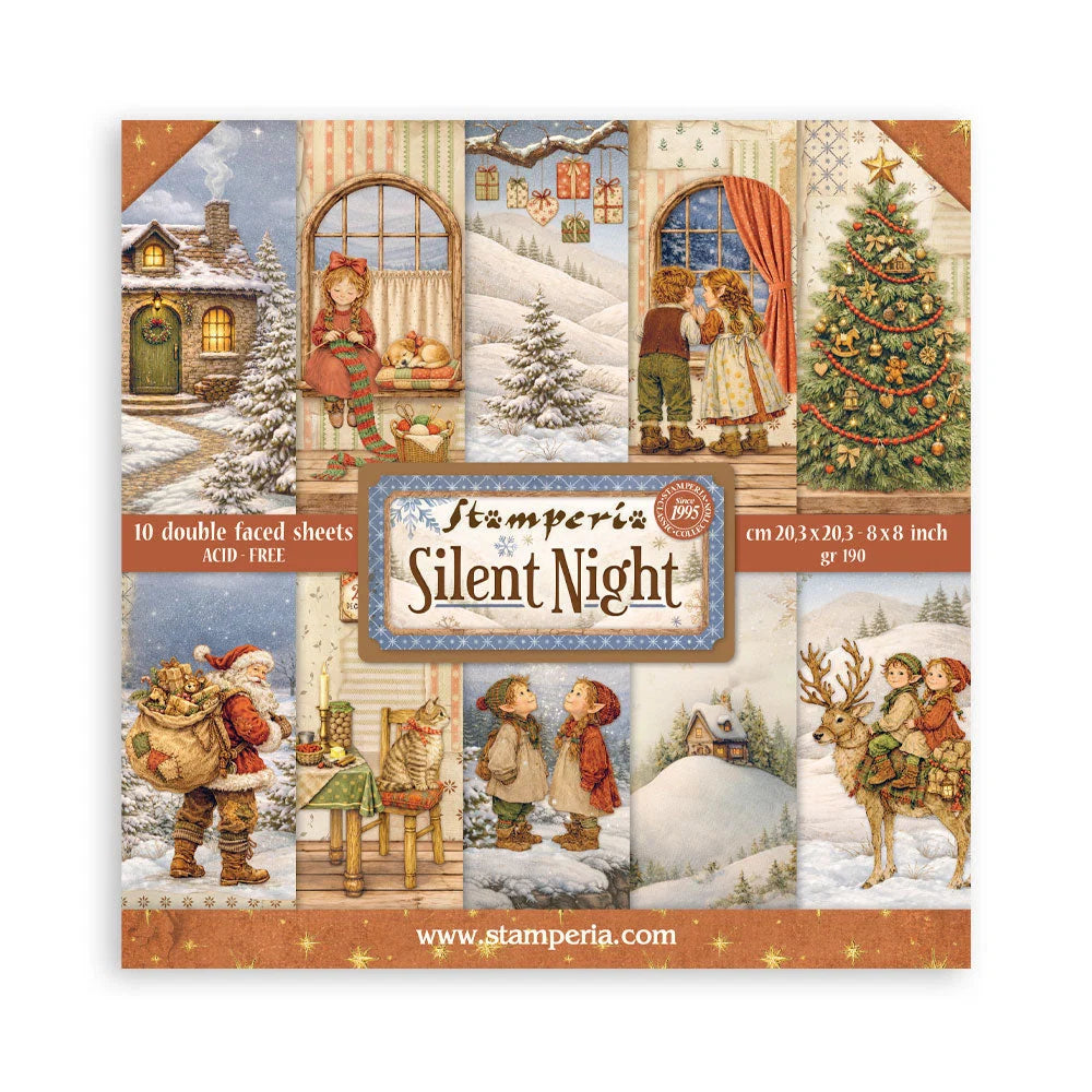 Stamperia - Scrapbooking Printed Pad (8"x8") - Silent Night