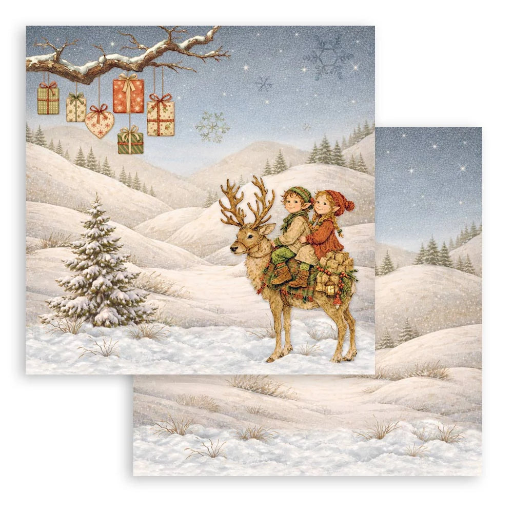 Stamperia - Scrapbooking Printed Pad (8"x8") - Silent Night