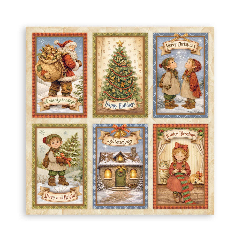 Stamperia - Scrapbooking Printed Pad (8"x8") - Silent Night